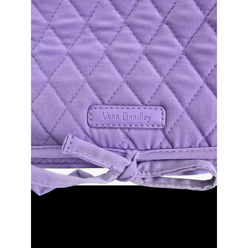 Vera Bradley Quilted Cotton Hanging Travel Organizer Toiletry Bag Purple Floral